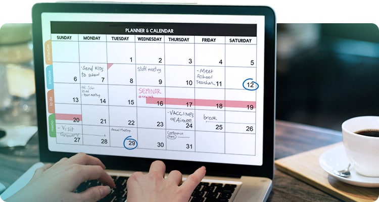 Set up a schedule – for yourself and your kids