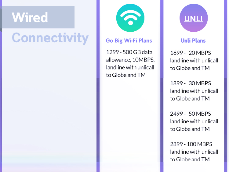 Wired Connectivity Plans