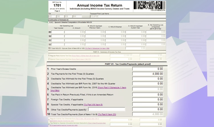 8_ Tax in lieu of Percentage taxes - Step04