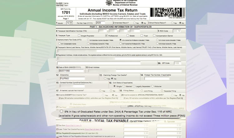 Annual Income Tax - Step 03
