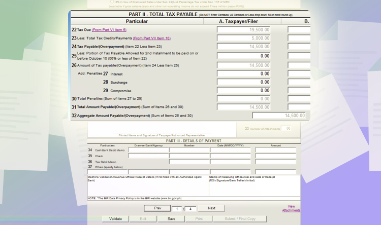 Annual Income Tax - Step 12