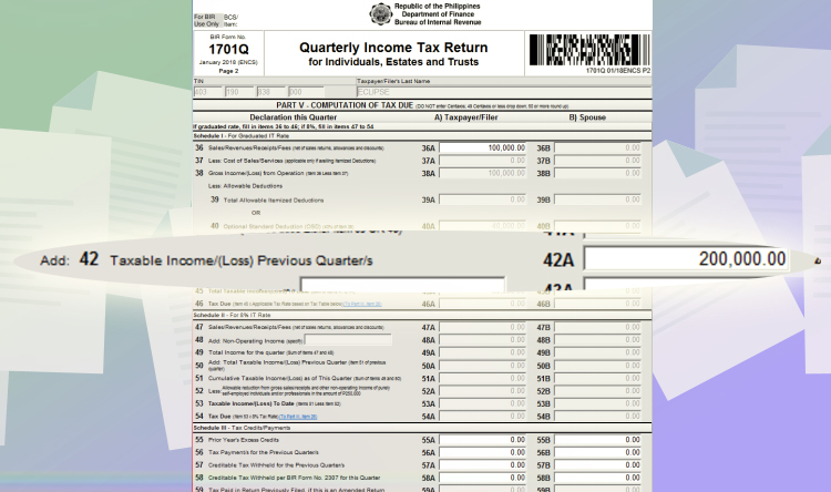 Quarterly Income Tax - Optional Standard Deduction - Step 02