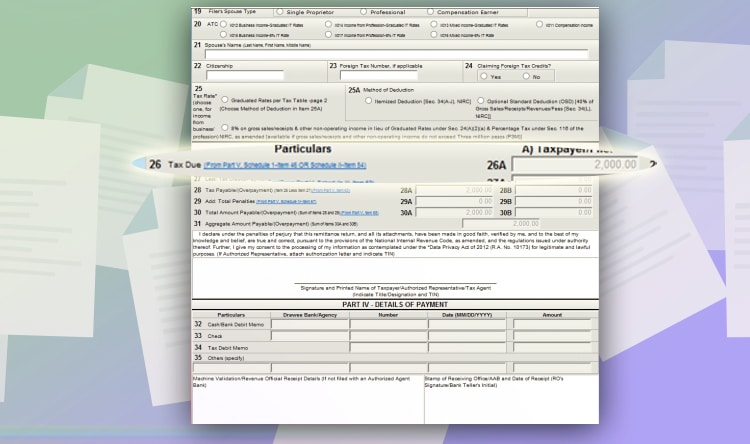 Quarterly Income Tax - Optional Standard Deduction - Step 03