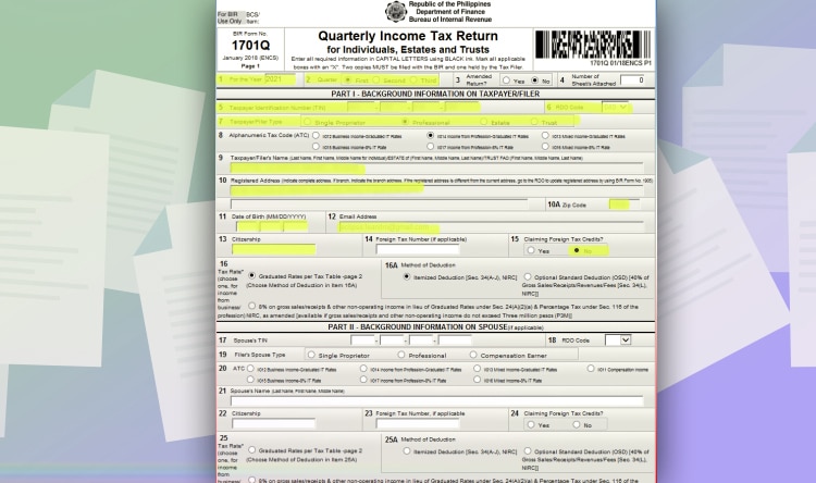 Quarterly Income Tax - Step02