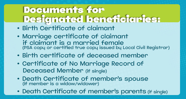 Documents for Designated beneficiaries