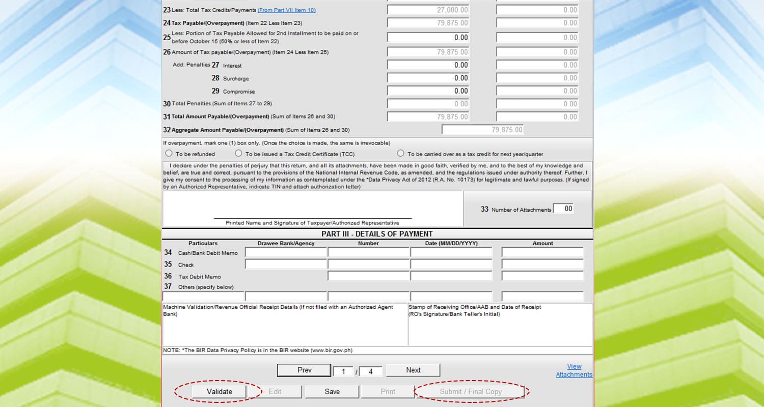 Annual Income Tax - Graduated IT Rates (Itemized Deduction) -chart 4