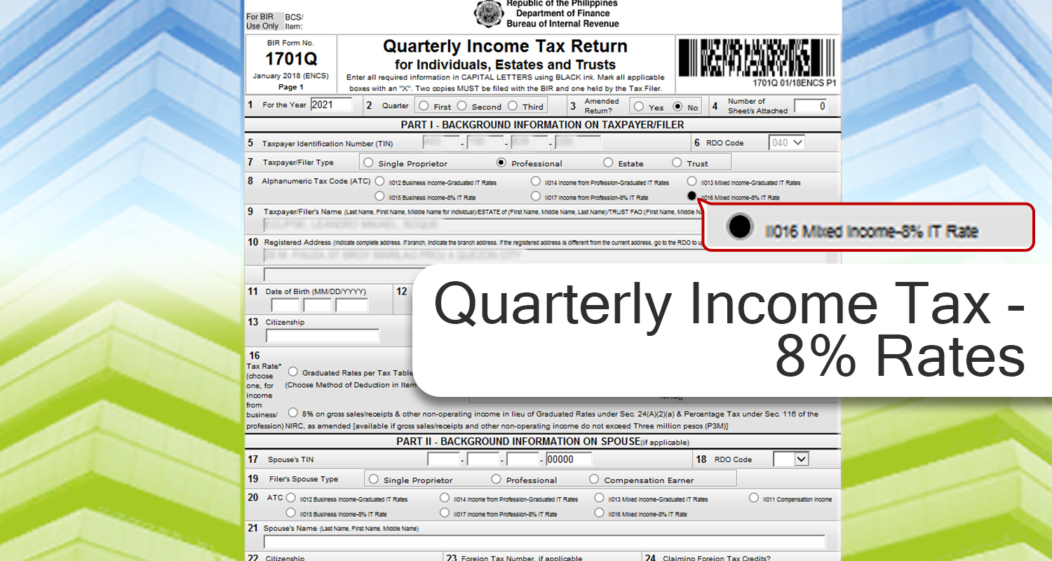Quarterly Income Tax - 8_ Rates