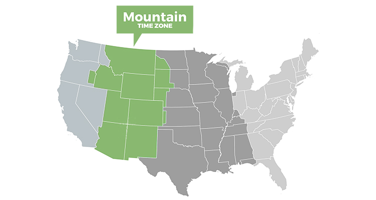 States in Mountain Standard Time
