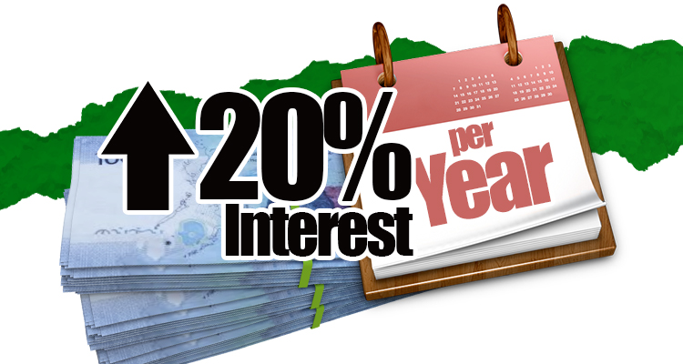 12 to 20% Annual Interest on Unpaid Taxes