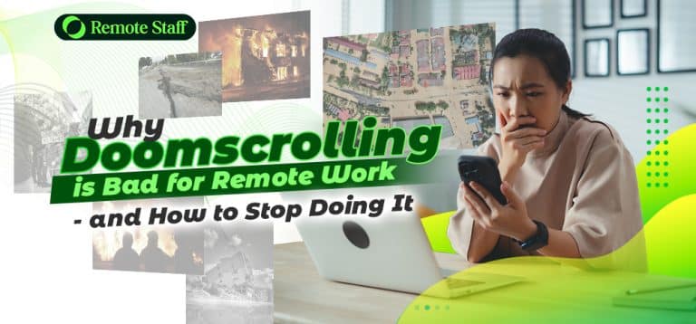 View of Why Doomscrolling is Bad for Remote Work - Remote Staff