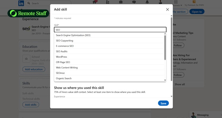 Step 5 Skills, Endorsements, and Recommendations